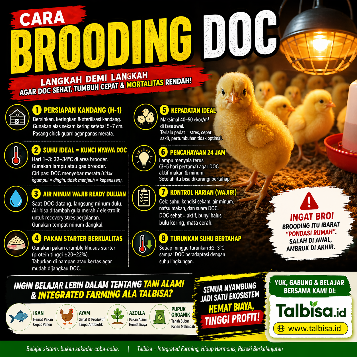 Cara Brooding DOC Ayam Yang Efektif dan Berhasil